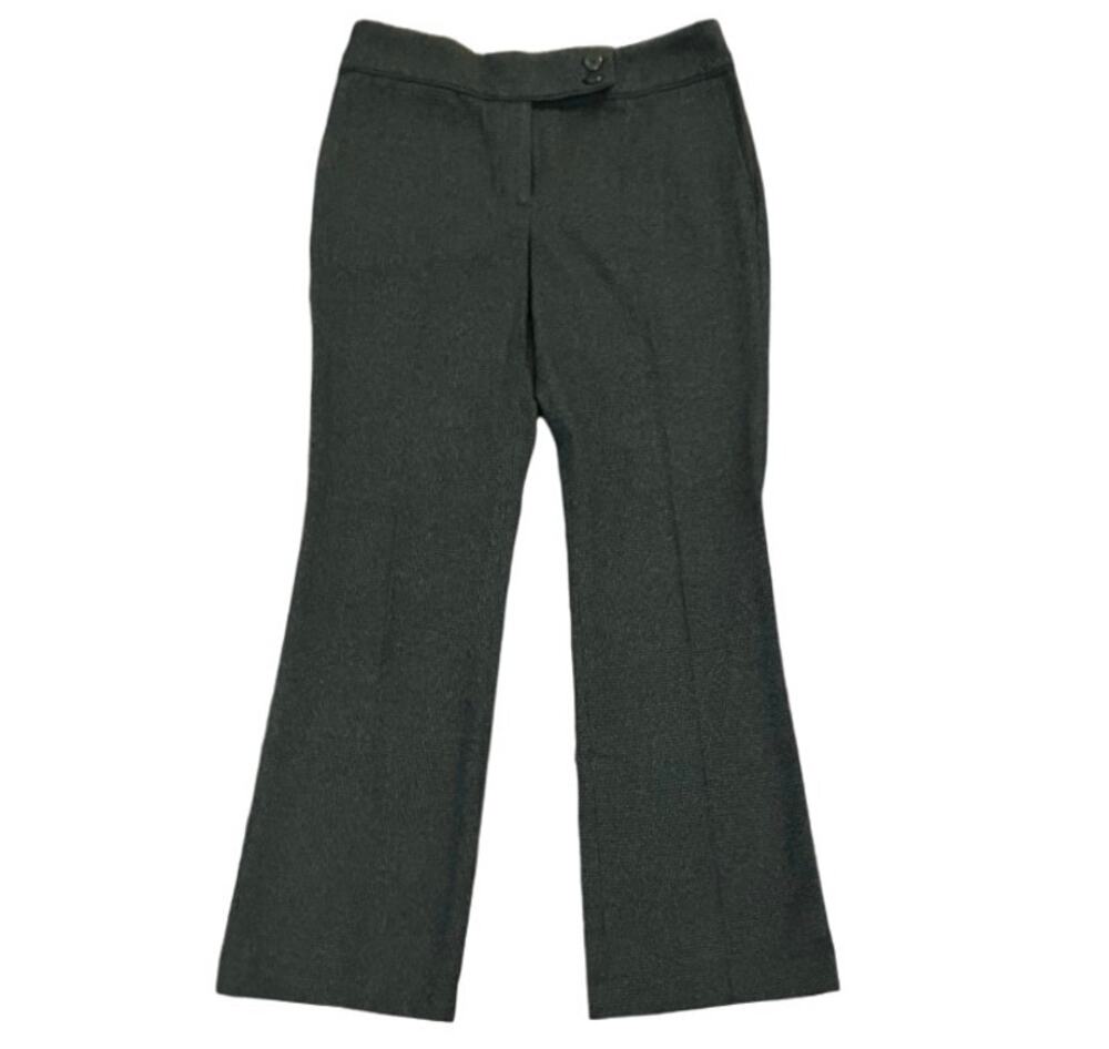 Ann Taylor Loft Women's Black Heather ANN Mid-Rise 31" Inseam Pants Pockets SZ 6